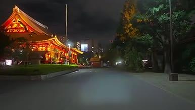 夜晚拍摄实拍旅行漫步视频的预览图